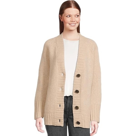 GAP Beige Wool Women's Cardigan Sweater - Picture 2 of 8